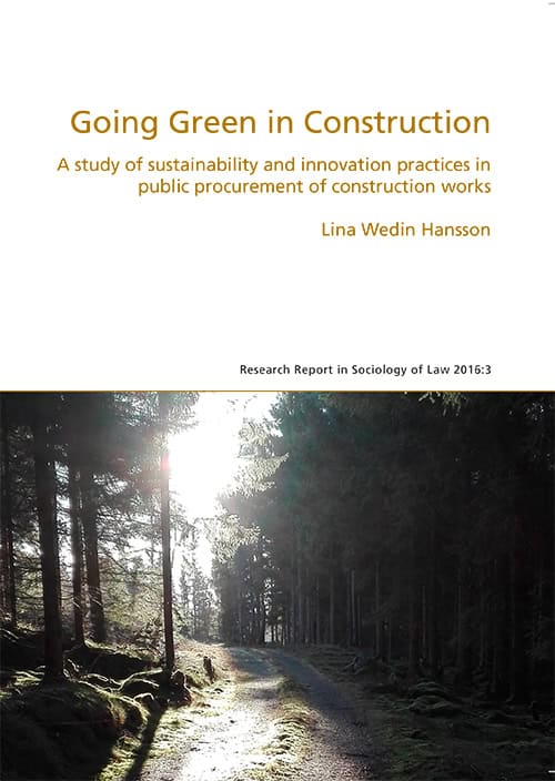 Lina Wedin Hansson : Going green in construction