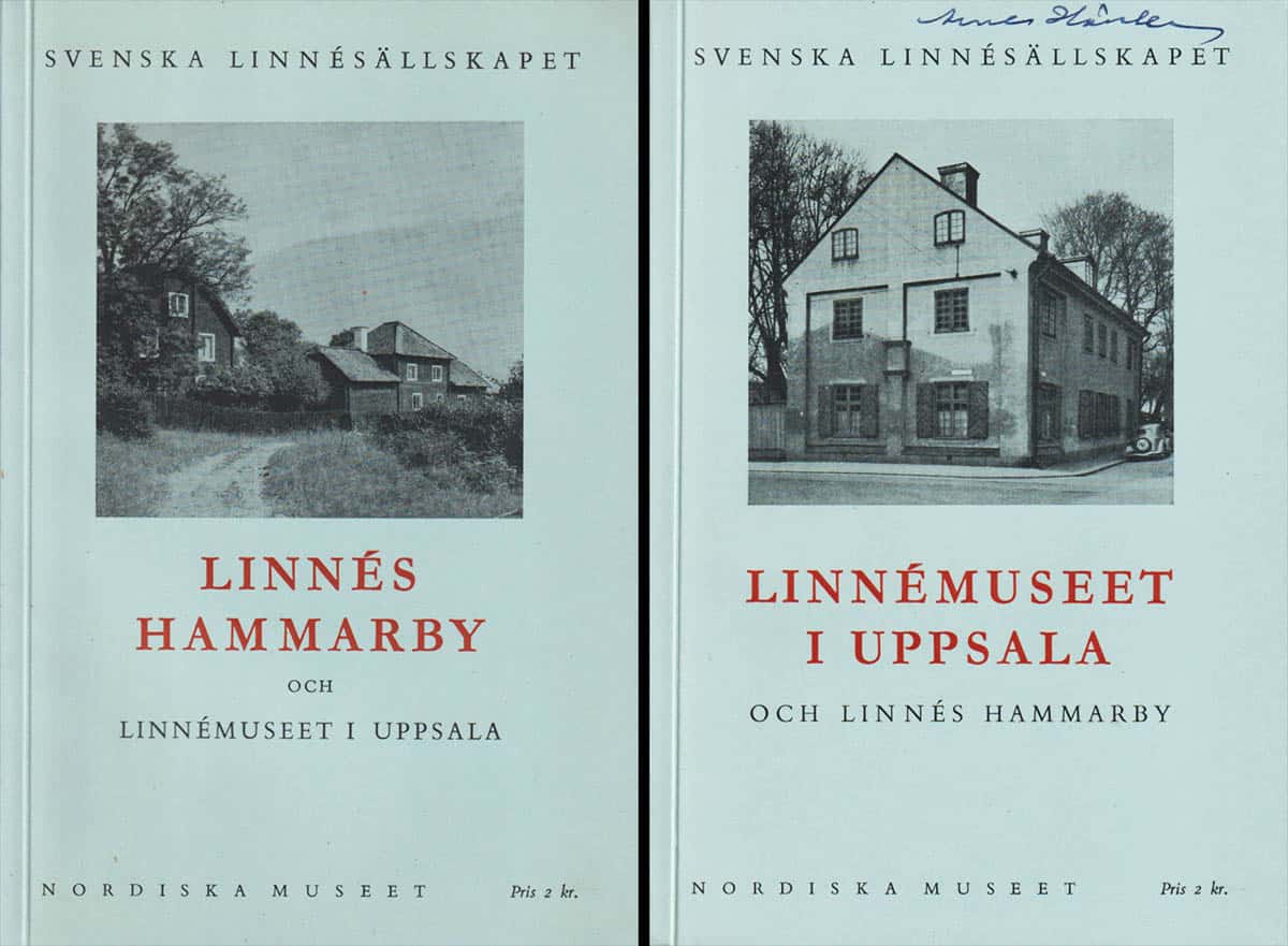 [Linné, Carl von (1707-1778)]. Wallin, Sigurd (1882-1968) ; Uggla, Arvid Hjalmar (1883-1964) [red.] : Linnés Hammarby och Linnémuseet i Uppsala