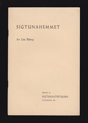 Lisa Berg : Sigtunahemmet