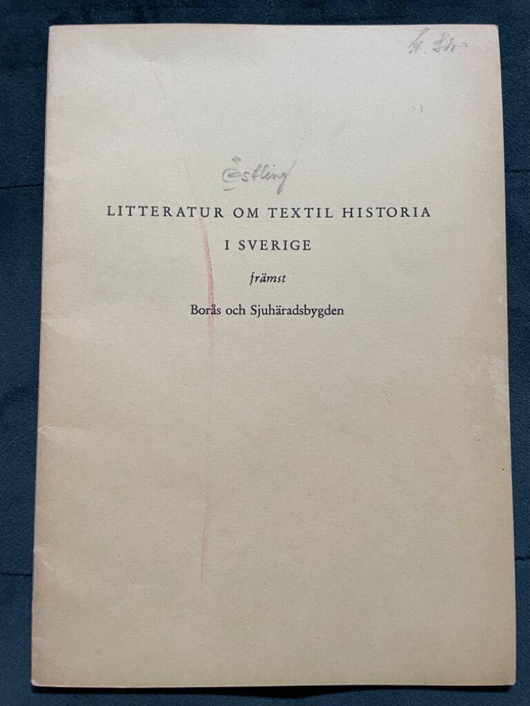Litteratur om textil historia i Sverige