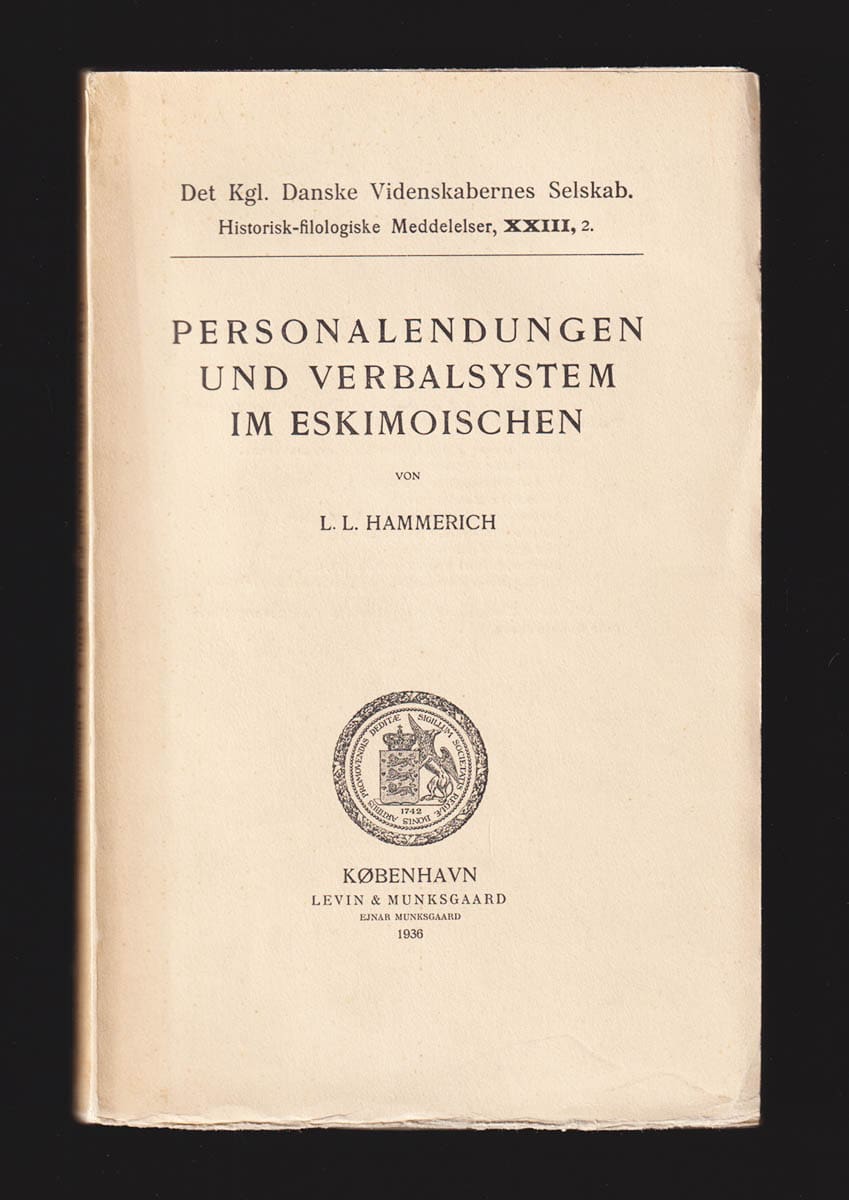 Louis Leonor Hammerich : Personalendungen und Verbalsystem im Eskimoischen