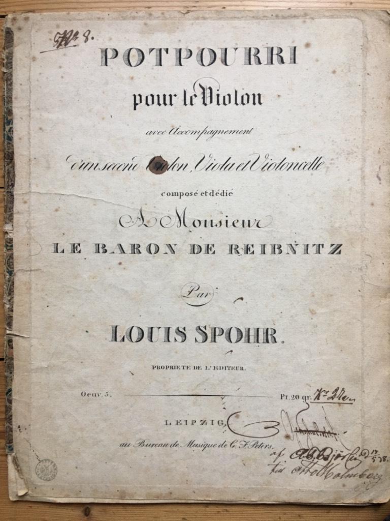 Louis Spohr : Potpourri pour le Violon (Op. 5)