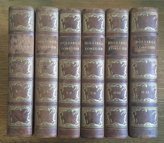 LUDVIG. HOLBERG : Holbergs komedier 1-13 (sex volymer), Udgivne af Julius Martensen