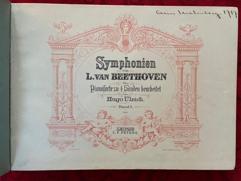 Ludwig van Beethoven : Symphonien von L. van Beethoven. Für Pianoforte zu 4 Händen bearbeitet von Hugo Ulrich. Band I-II