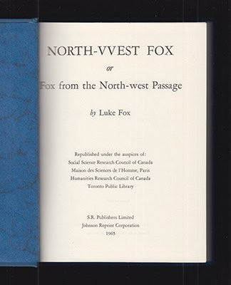 Luke Fox : North-VVest Fox or Fox From the North-west Passage