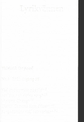 Lundvik, Anna ; Zimmerman, David (red.) : Lyrikvännen Nr. 1/2021, årgång 68