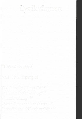 Lundvik, Anna ; Zimmerman, David (red.) : Lyrikvännen Nr. 1/2021, årgång 68