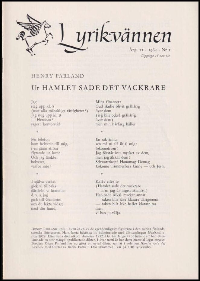 Lyrikvännen : 1964 / 1