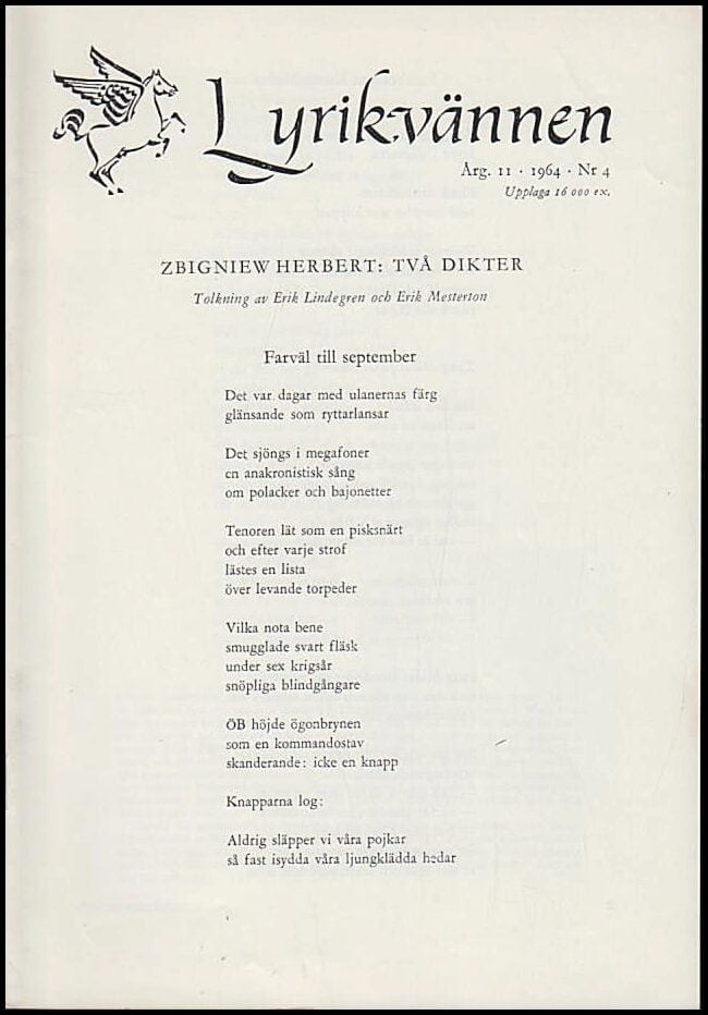 Lyrikvännen : 1964 / 4