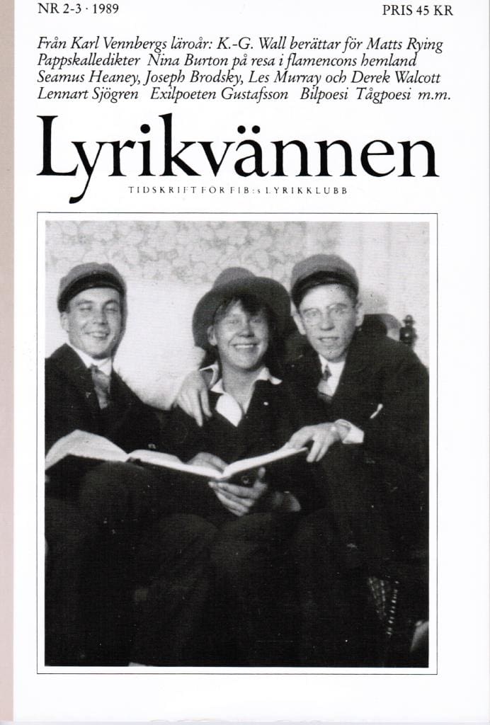 Lyrikvännen 2-3 1989. Tema