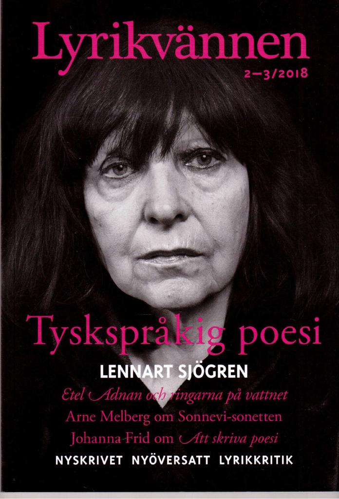 Lyrikvännen 2-3 2018. Tyskspråkig poesi