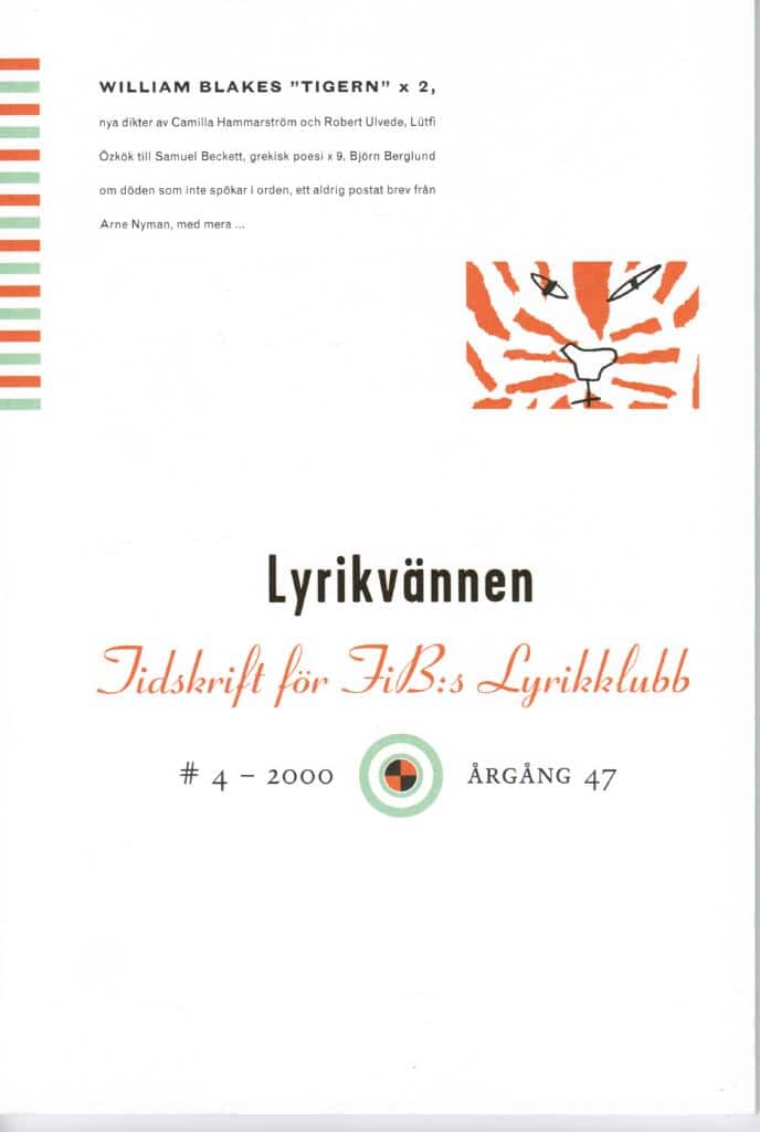 Lyrikvännen 4 2000. Tema