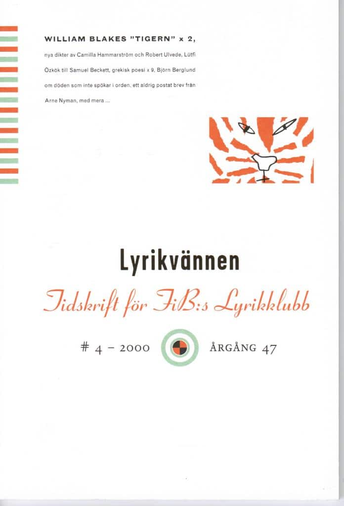 Lyrikvännen 4 2000. Tema