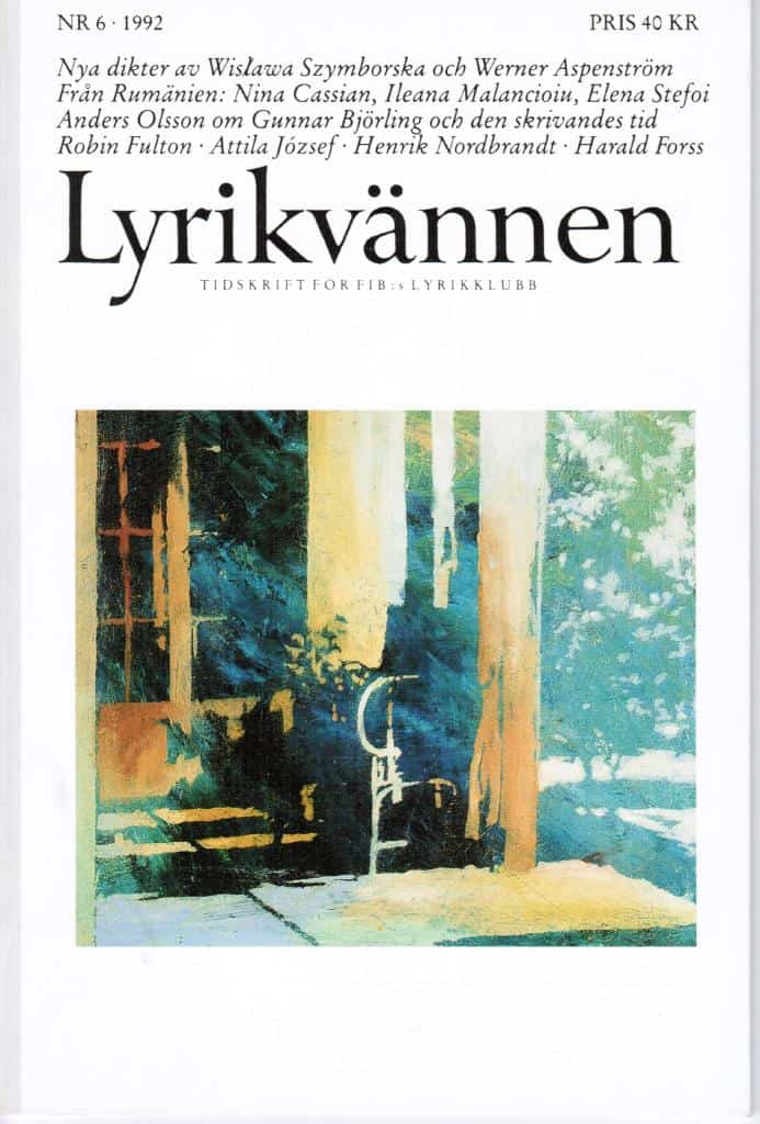Lyrikvännen 6 1992