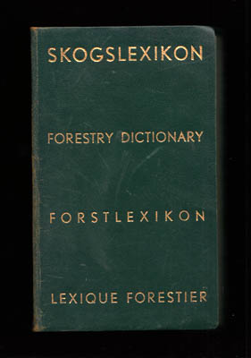 M. E. Simonen : Skogslexikon. Svenska, engelska, tyska, franska