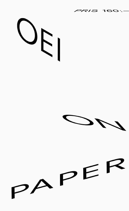 Magnusson, Jonas (J) ; Grönberg, Cecilia ; Olsson, Jesper [red.] : OEI # 62 'On Paper'