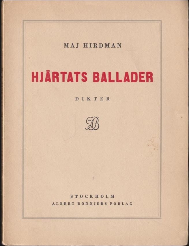 Maj Hirdman : Hjärtats ballader