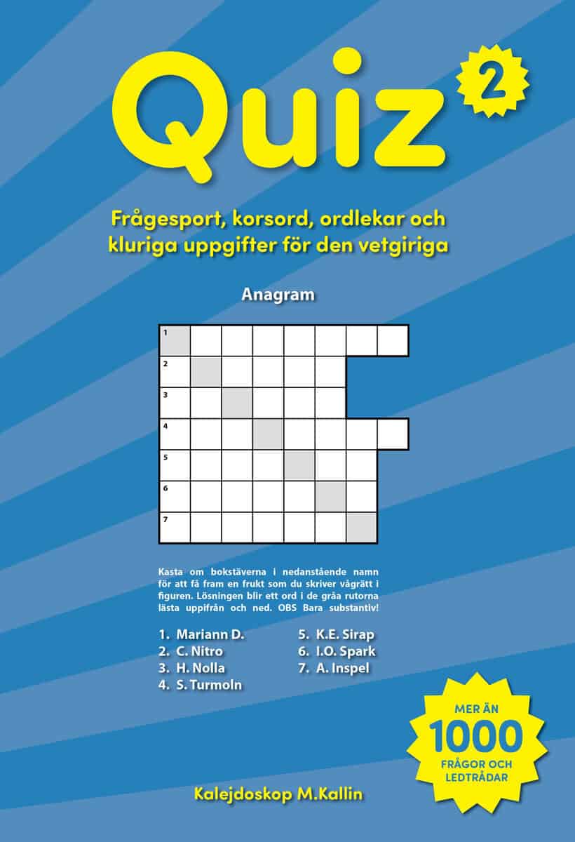 Malgorzata Kallin : Quiz 2 : frågesport korsord ordlekar och kluriga uppgifter för den vetgiriga