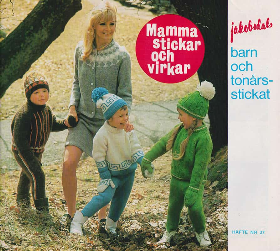 Mamma stickar och virkar barn och tonårsstickat. Häfte nr 37
