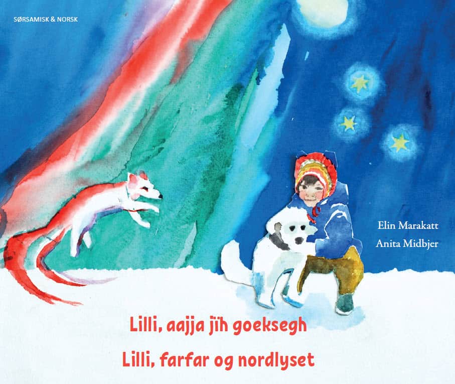 Marakatt, Elin ; Midbjer, Anita : Lilli, farfar og nordlyset (sydsamiska & norska)