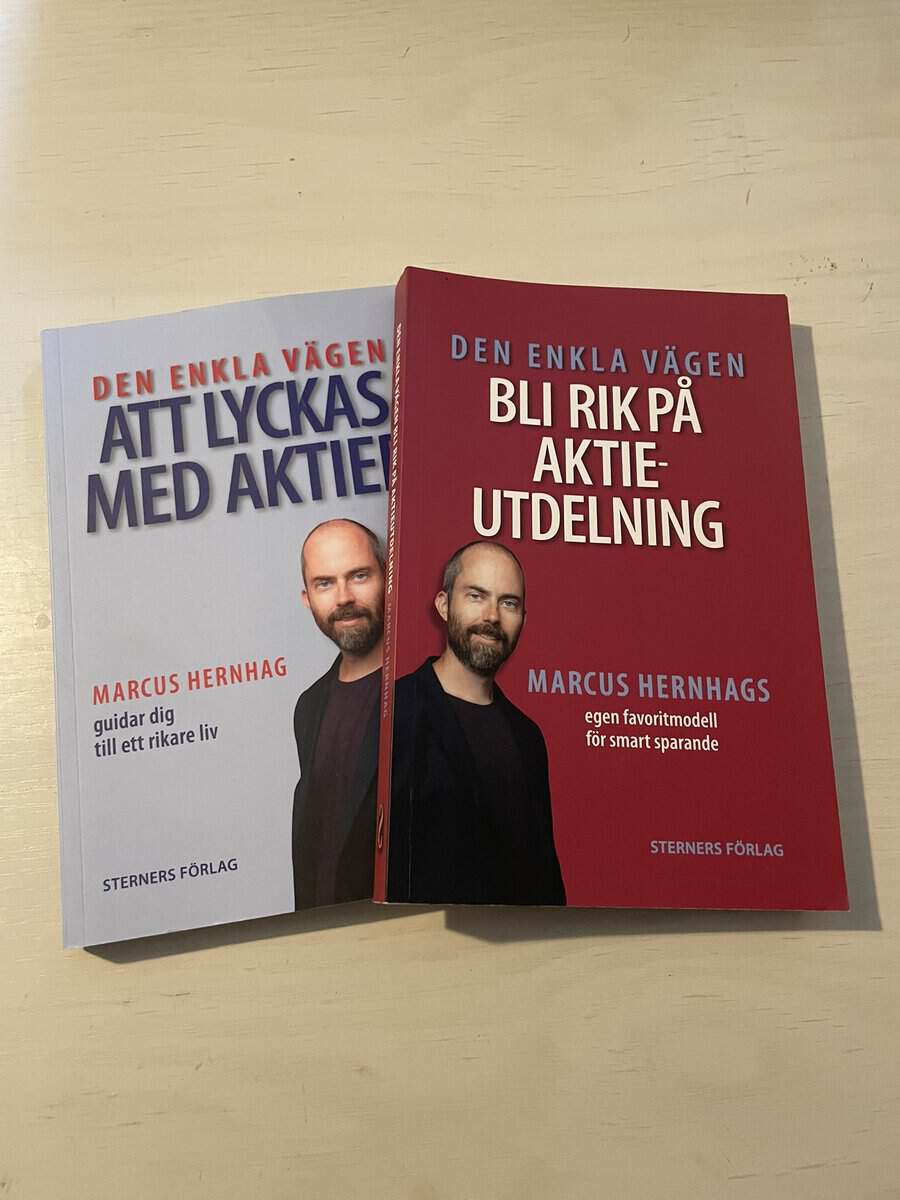 Marcus Hernhag : 2 böcker - Den enkla vägen bli rik på aktieutdelning - Den enkla vägen att lyckas med aktier