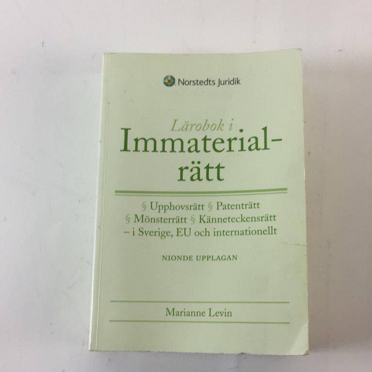 Marianne Levin : Lärobok i immaterialrätt