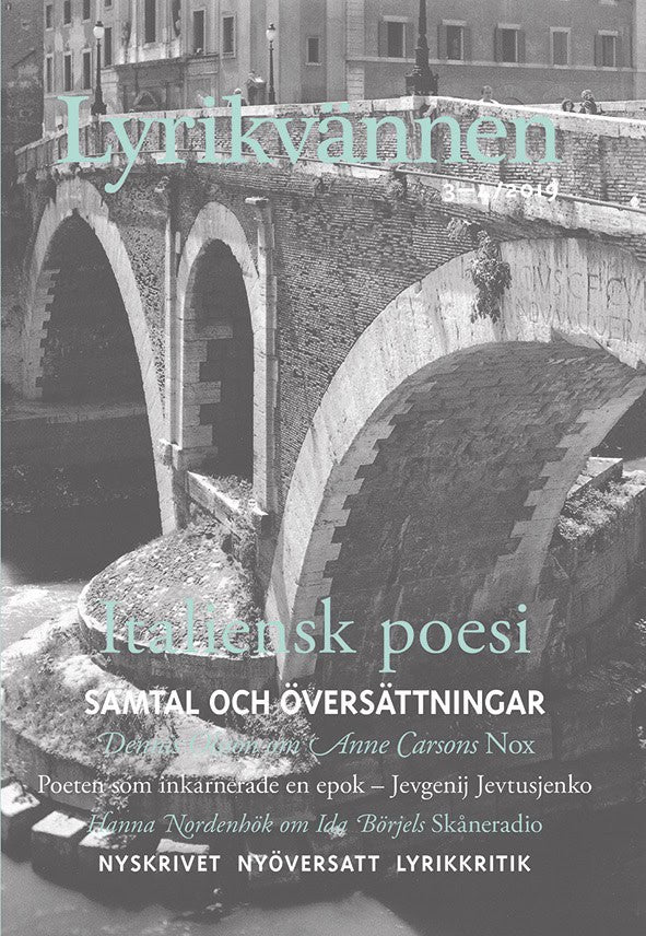 Marie Pettersson : Lyrikvännen 3-4(2019)