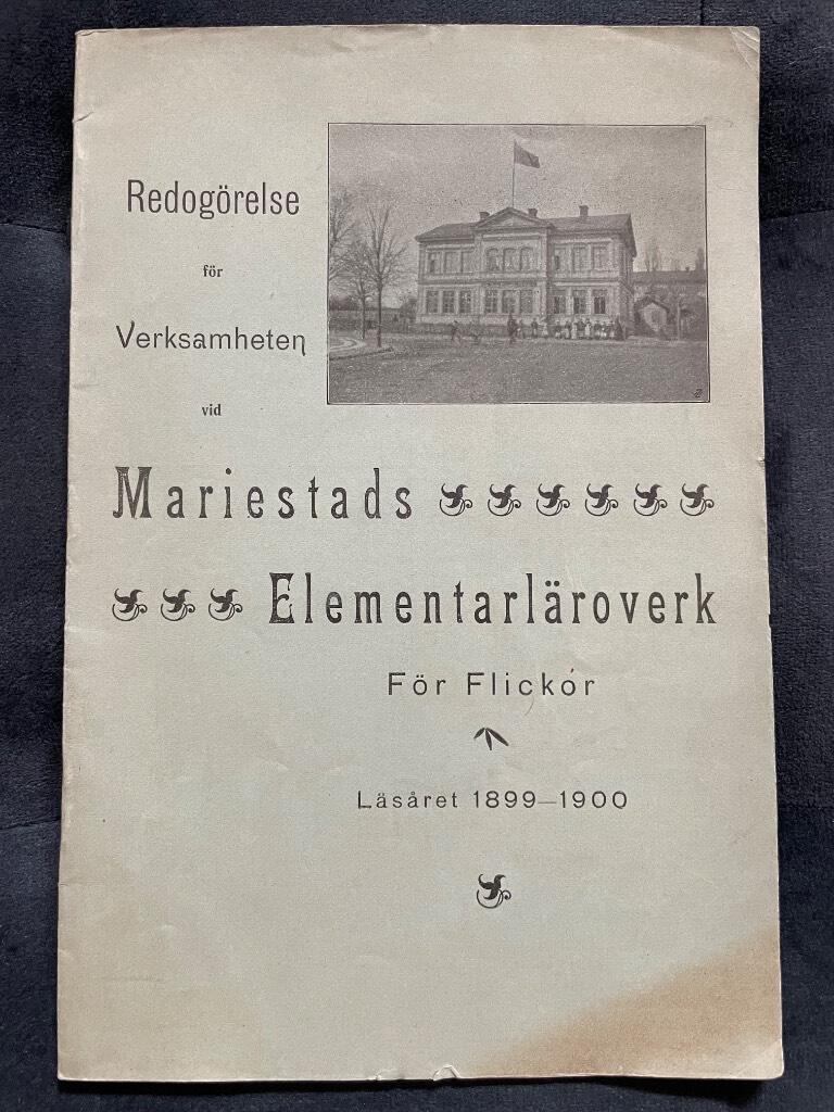 Mariestads Elementarläroverk För Flickor 1899-1900