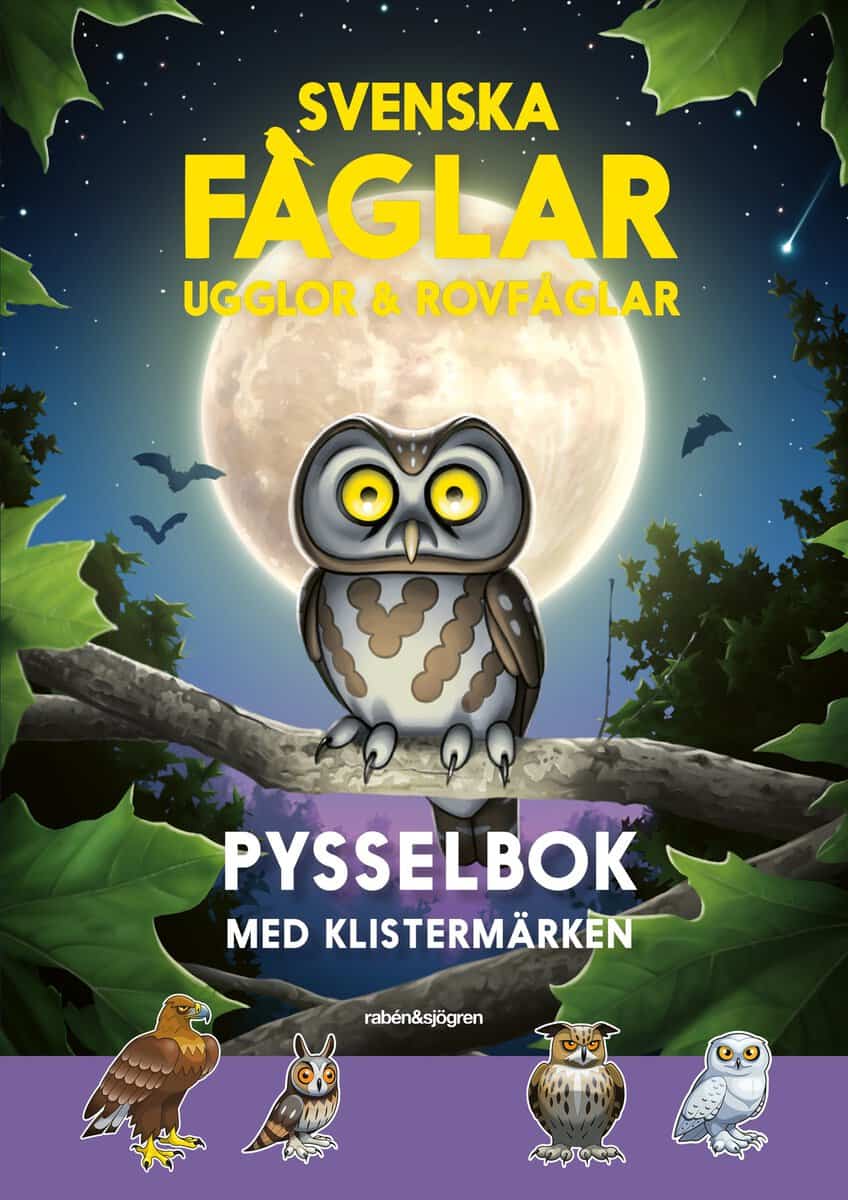 Martin Emtenäs : Svenska fåglar: ugglor & rovfåglar Pysselbok : med klistermärken