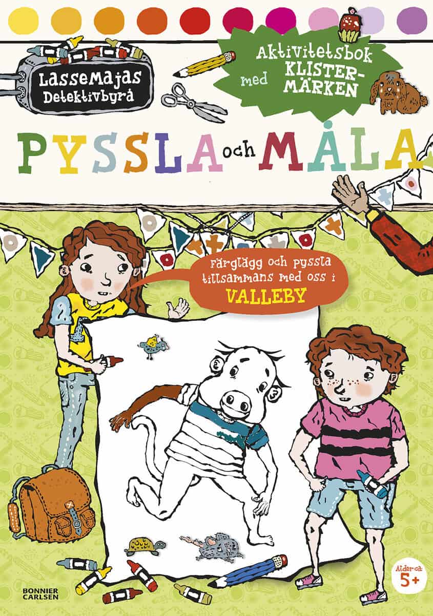 Martin Widmark : Pyssla och måla :  aktivitetsbok med klistermärken