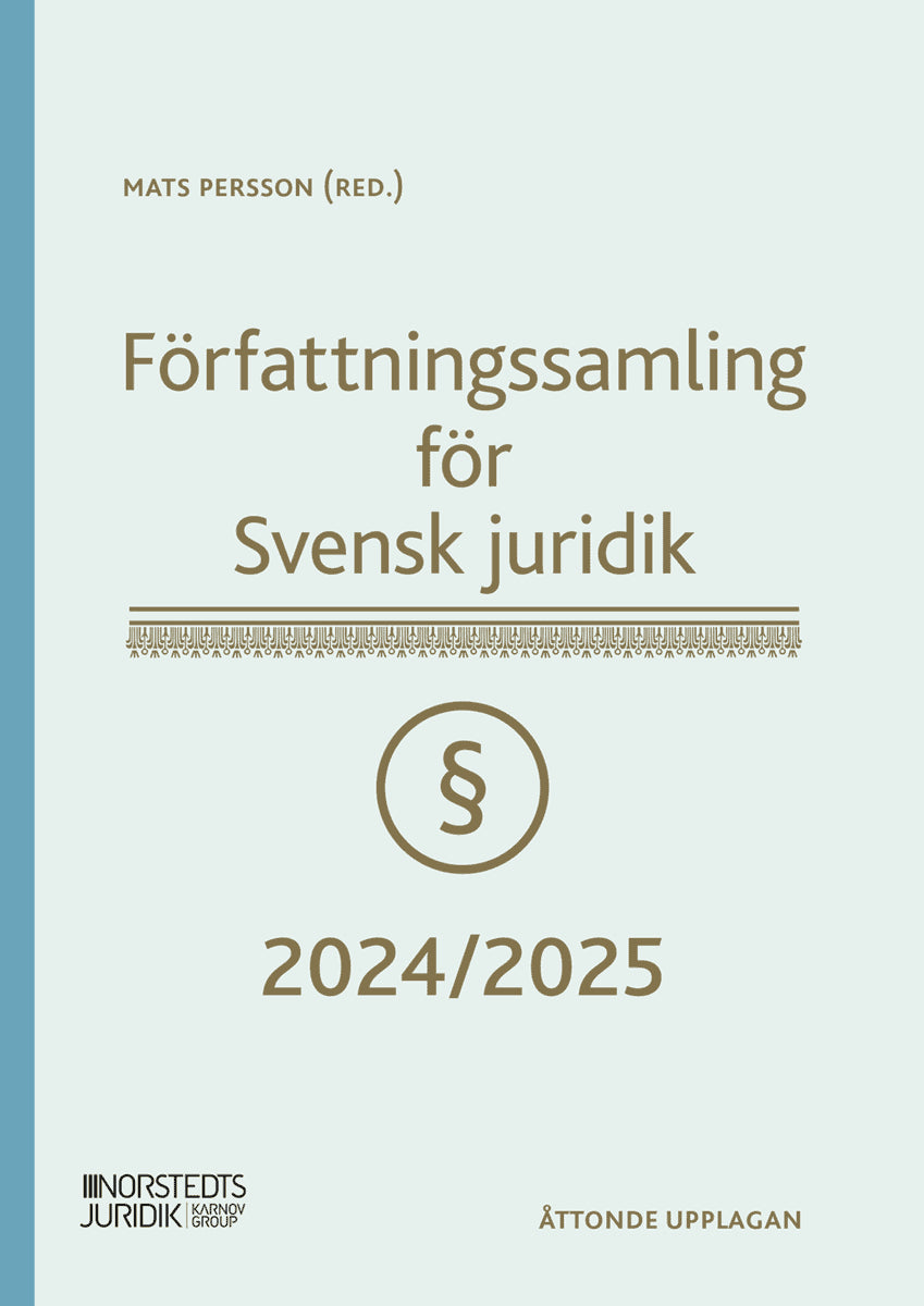 Mats Persson : Författningssamling för Svensk juridik