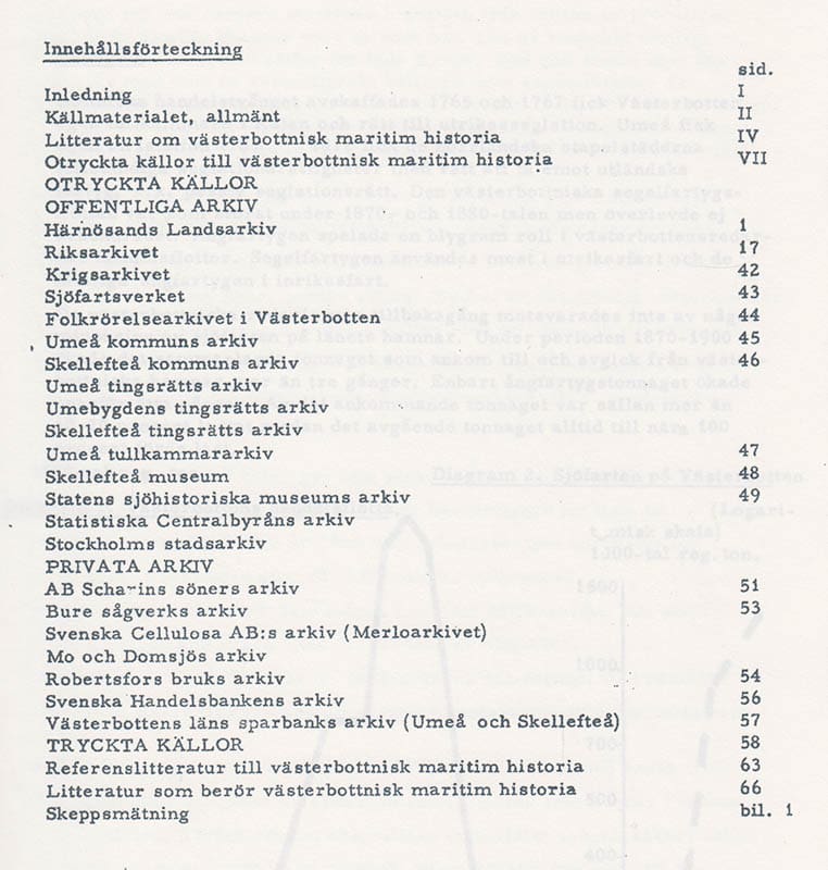 Maurits Nyström : Källorna till den maritima historien från mitten av 1700-talet till år 1900. Rederi, sjöfart och skeppsbyggeri. Exemplet Västerbotten