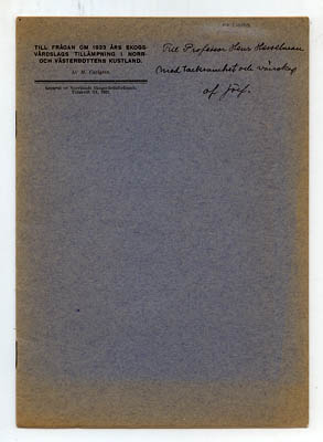 Mauritz Carlgren : Till frågan om 1923 års skogsvårdslags tillämpning i Norr- och Västerbottens kustland