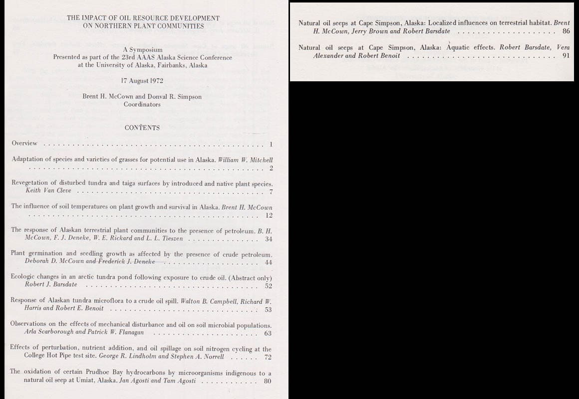 McCown, Brent H. ; Simpson, Donval R. [red.] : Proceedings of the Symposium on the Impact of Oil Resource Development on Northern Plant Communities