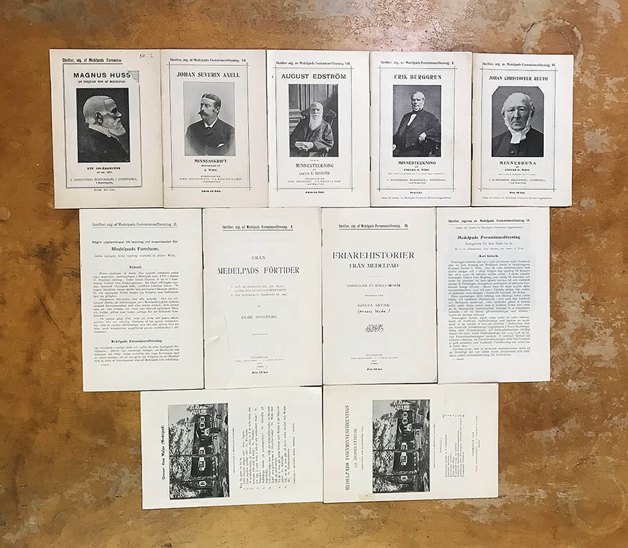 [Medelpads Fornminnesförening ; 10 tryck] : Skrifter utg. av Medelpads Fornminnesförening. I-II, V-XI (9 av 11 utkomna)