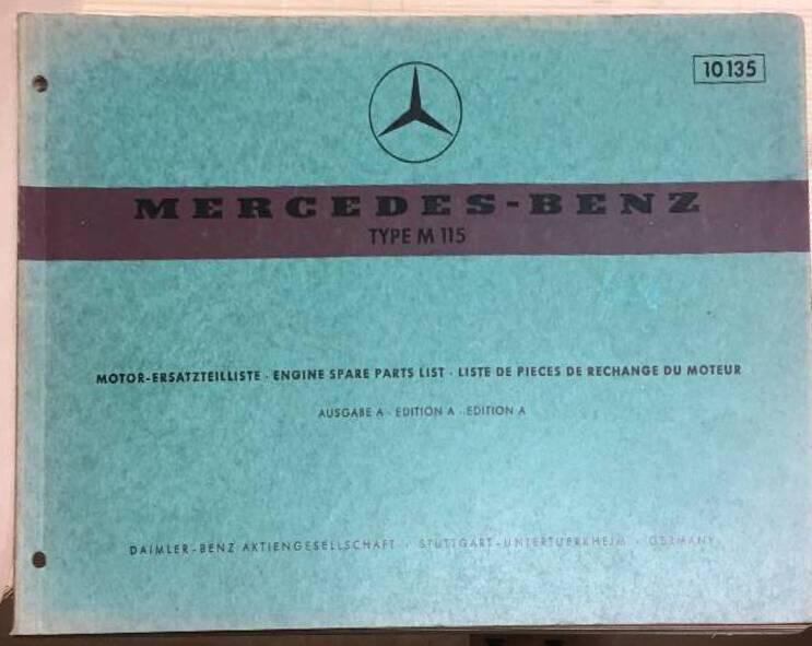 Mercedes reservdelsböcker - M 115