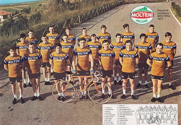 [Merckx, Eddy ; Molteni ; cykel] : Olympia Milano. Vykort - Foto