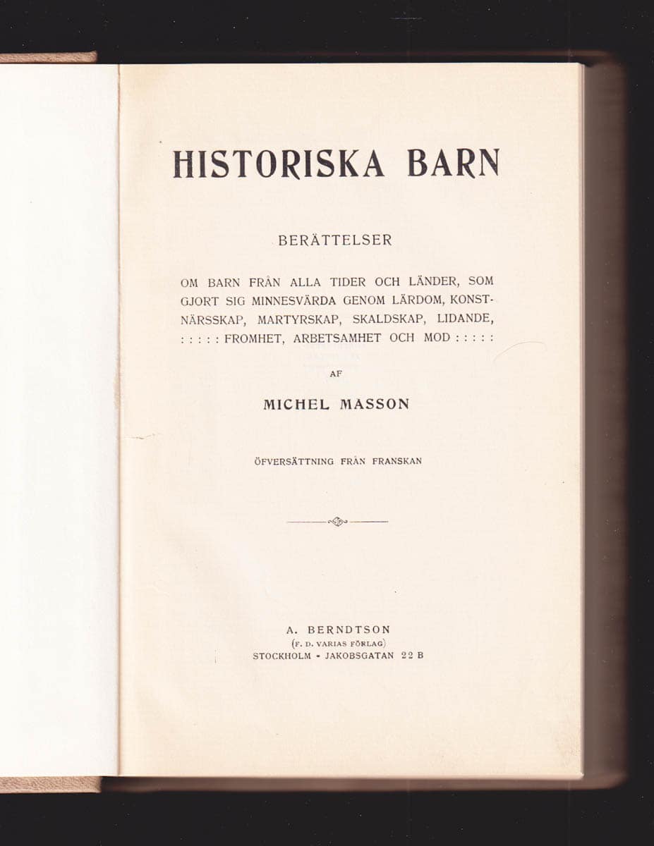 Michel Masson : Historiska barn