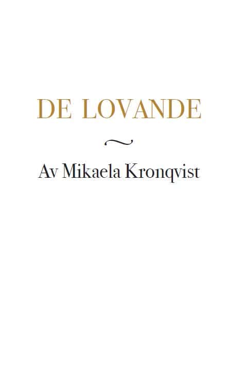 Mikaela Kronqvist : De lovande