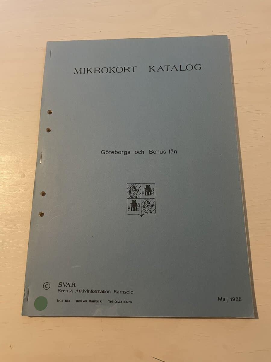 Mikrokortkatalog Göteborgs och Bohus län