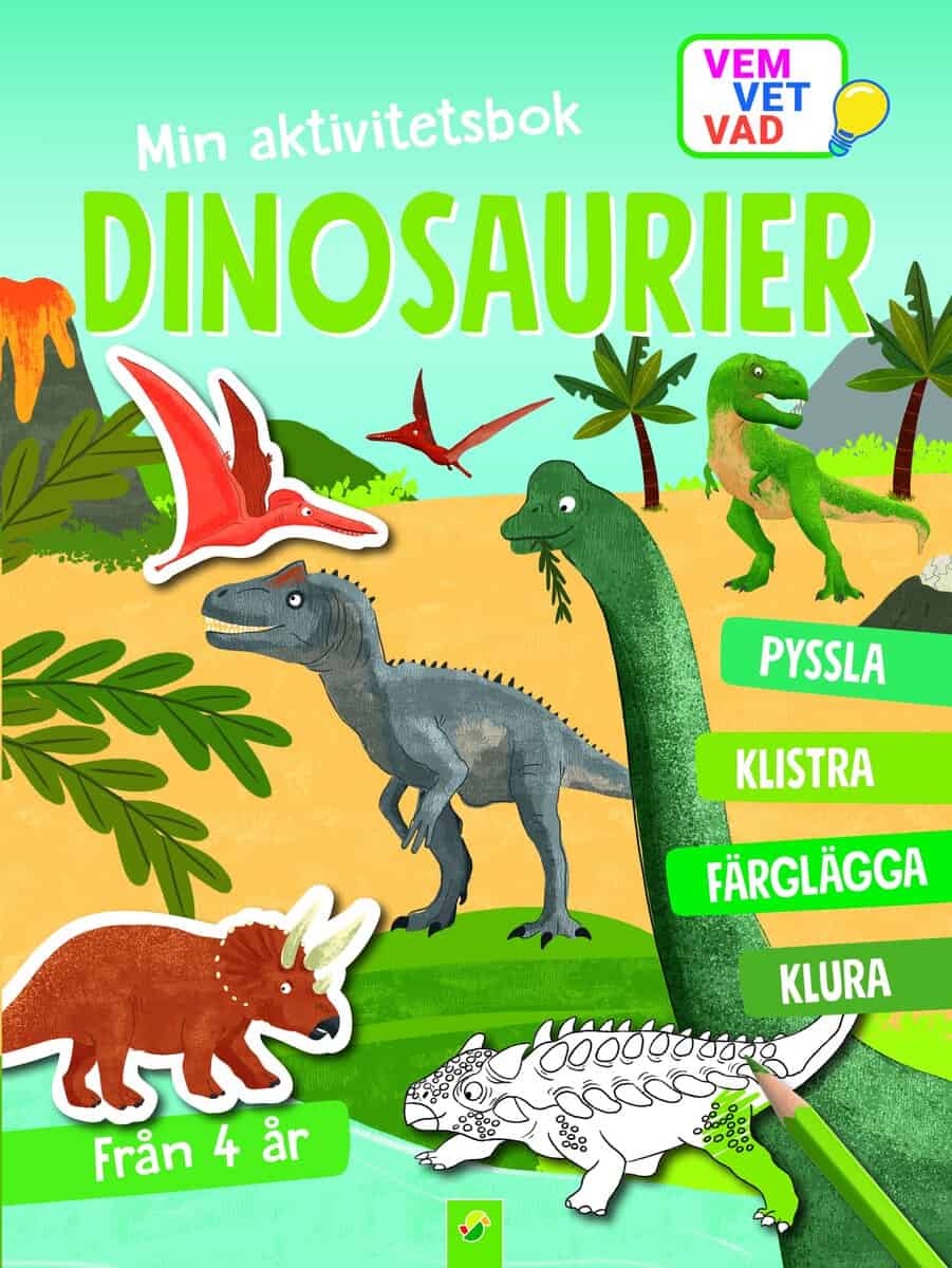 Min aktivitetsbok dinosaurier