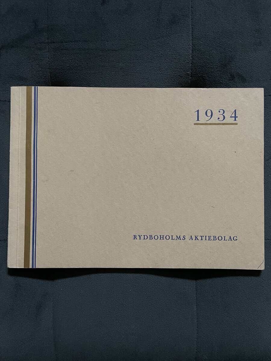 Minnesalbum utgivet av Rydboholms aktiebolag i samband med bolagets 100-årsjubileum 1934