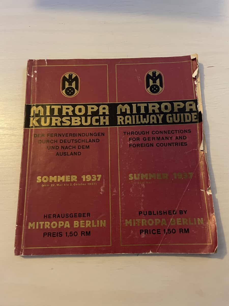 Mitropa Railway Guide - Summer 1937