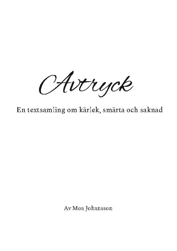 Moa Johansson : Avtryck
