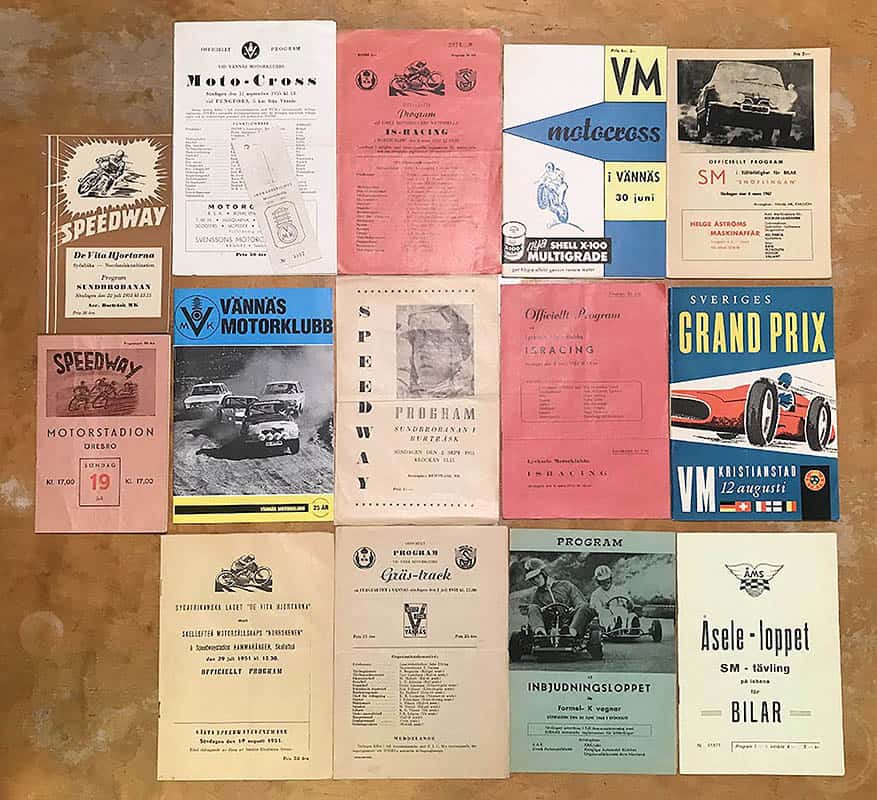 [Motortävlingar ; bil ; motorcykel ; 103 program] : Burträsk Motorklubb + Lycksele Motorklubb + Skellefteå Motorsällskap + Umeå Motorklubb + Umeå Automobilklubb + Vännäs Motorklubb + Åsele Motorsällskap + övriga Sverige