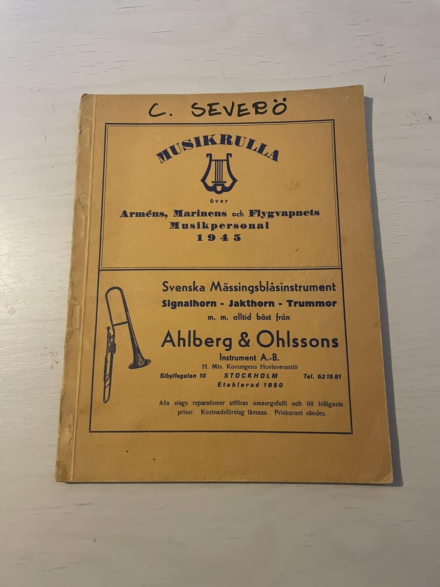 Musikrulla över arméns, marinens och flygvapnets musikpersonal 1945