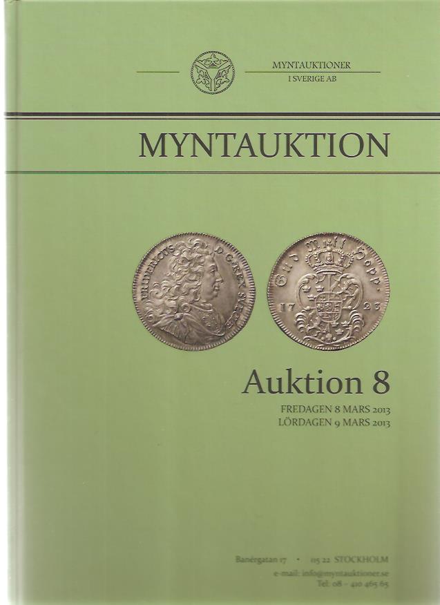 Myntauktion. Myntauktioner i Sverige AB. Auktion 8. (MISAB)
