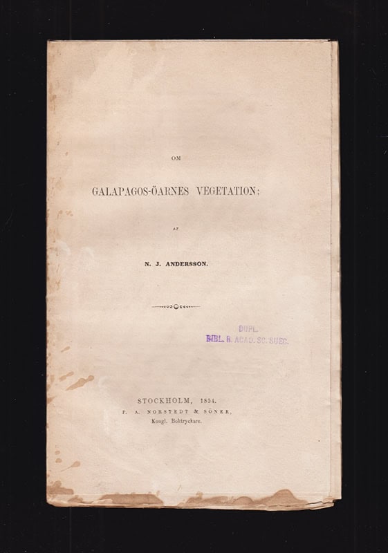 N. J. Andersson : Om Galapagos-öarnes vegetation