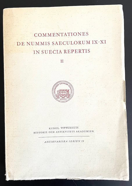 N. L. Rasmusson, Malmer, Brita : Commentationes de nummis saeculorum IX-XI in Suecia repertis Del 2.