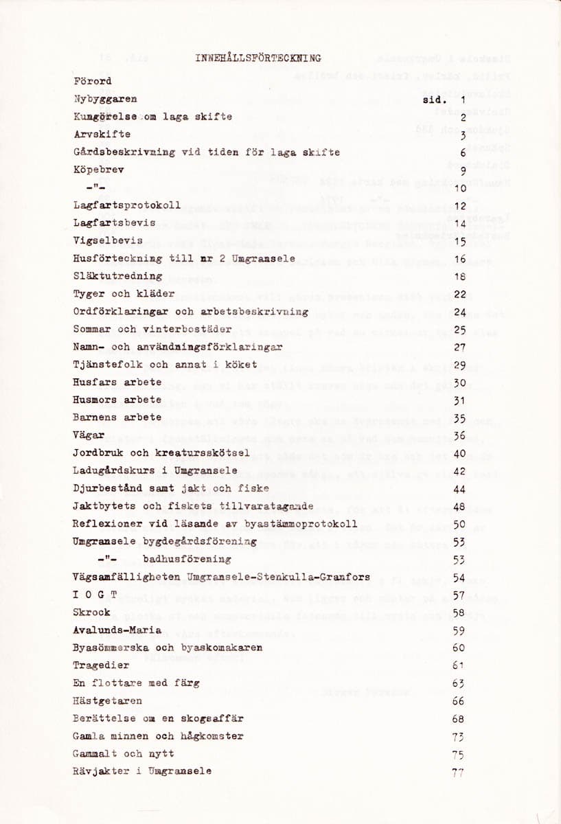 [Umgransele ; Lycksele] : Något om Umgranseles bys historia. Studiecirkelarbete